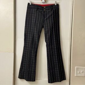 Alice + Olivia Black Striped Textured Dress Party Pants 8